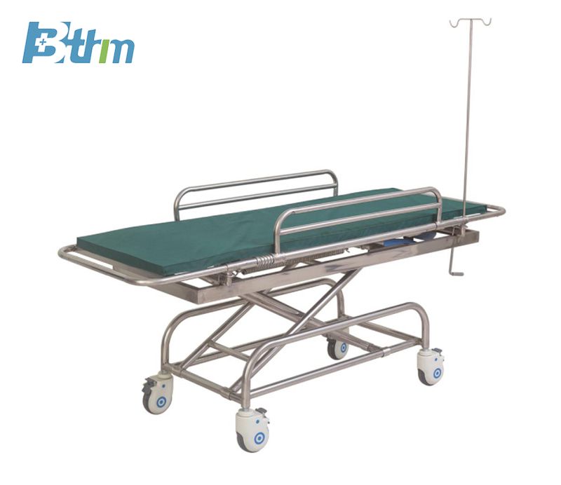 Stainless steel four wheeler stretcher cart