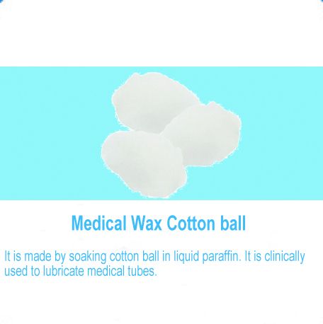 Medical wax cotton ball