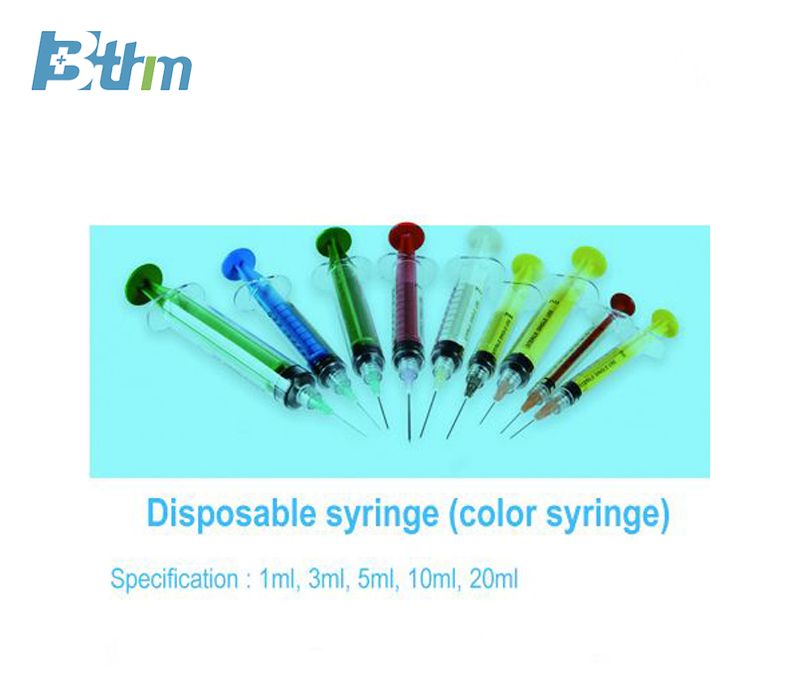 Disposable syringe (color syringe)