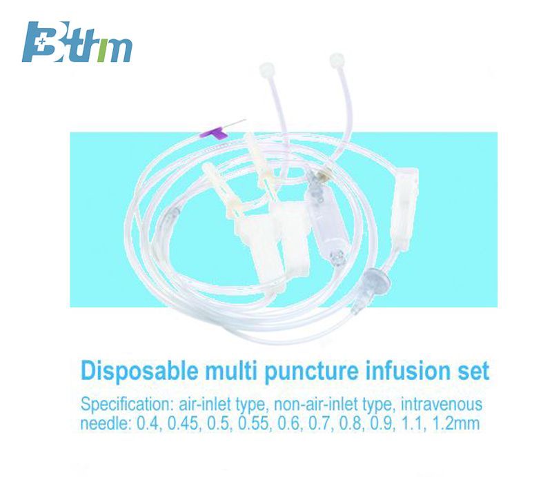 Disposable multi puncture infusion set
