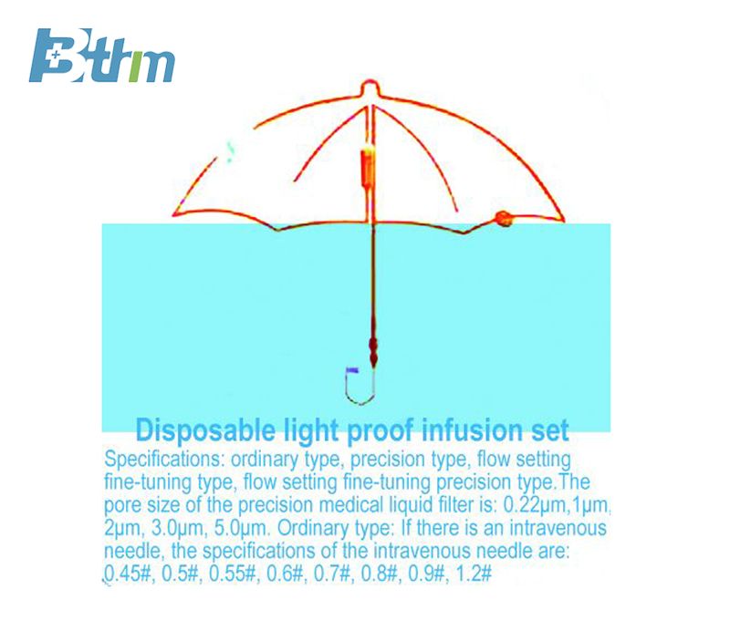 Disposable light proof infusion set