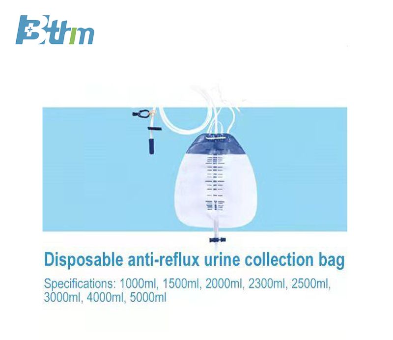 Disposable anti-reflux urine collection bag
