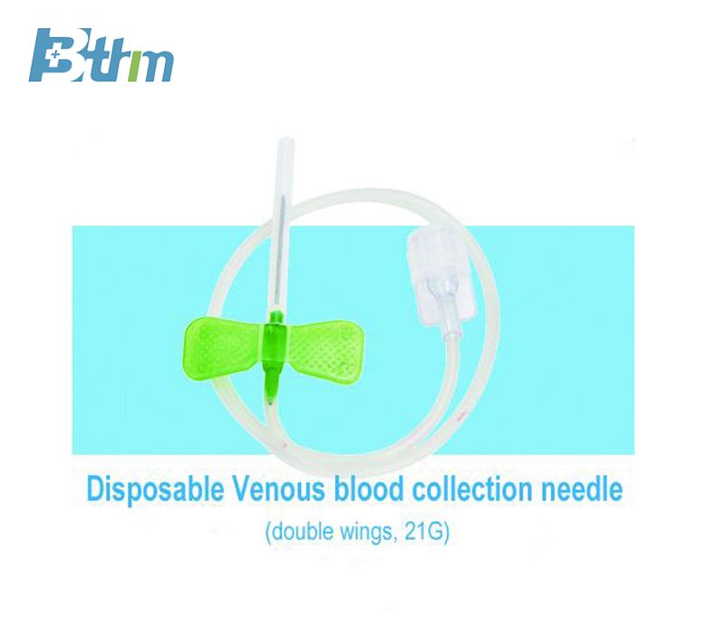 Disposable Venous blood collection needle double wings 21G