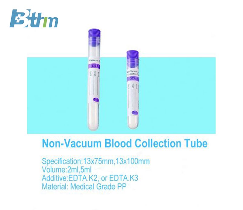 Non-Vacuum Blood Collection Tube Type E