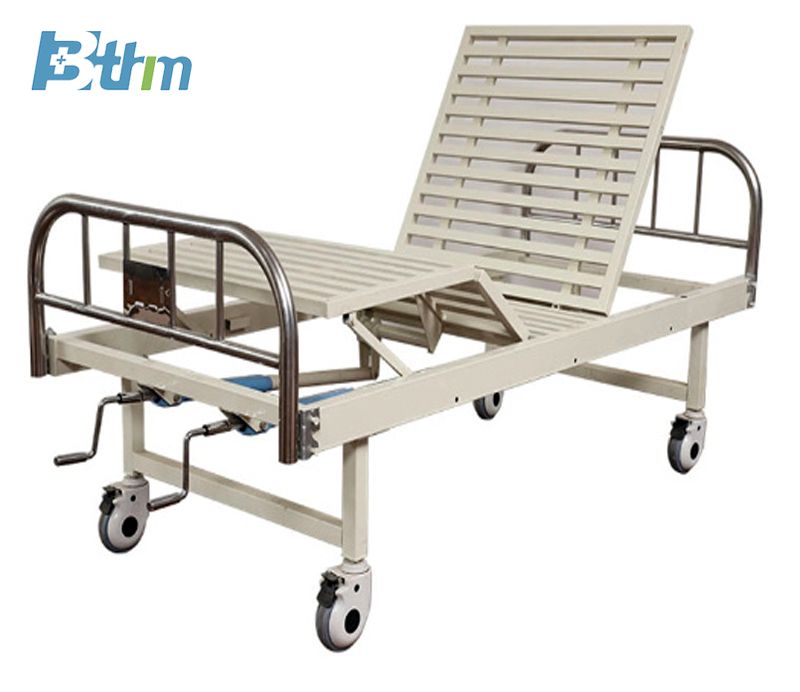 BT-A30 Manual Two Function Medical Bed With Stainless Steel Headboard
