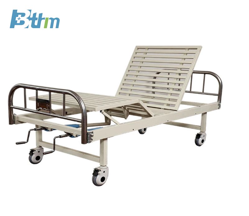 BT-A32 Manual Two Function Medical Bed With Stainless Steel Headboard