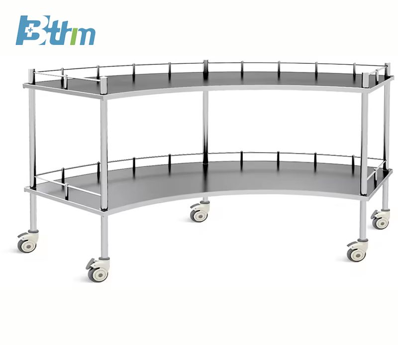 BT-B47 Stainless Steel Fan-shaped Instrument Trolley