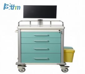 Medical Computer Rounding Trolley
