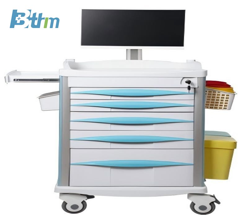 Medical Computer Rounding Trolley