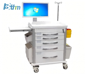 Medical Computer Rounding Trolley