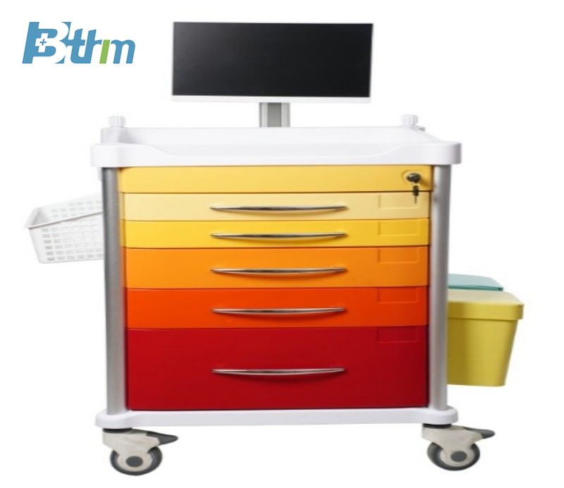 Medical Computer Rounding Trolley