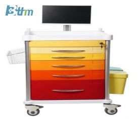 Medical Computer Rounding Trolley