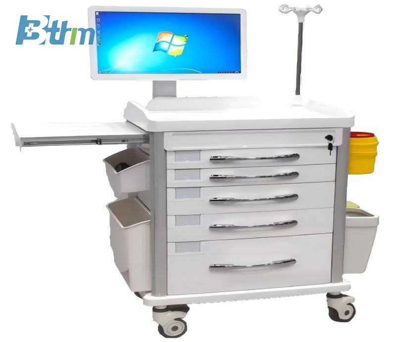 Medical Computer Rounding Trolley