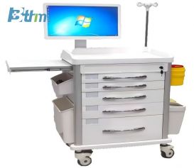 Medical Computer Rounding Trolley