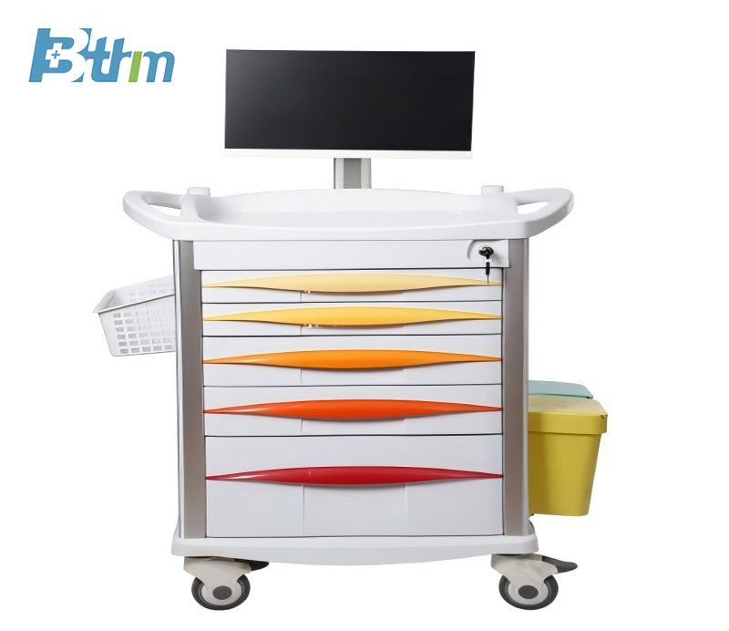 Medical Computer Rounding Trolley