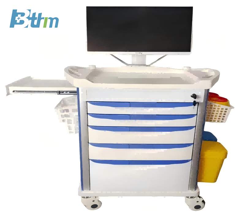 Medical Computer Rounding Trolley
